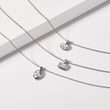 HALSKETTE MIT 0,69 CT OVALEM LABORDIAMANT IN WEISSGOLD - KETTEN MIT DIAMANTEN - KETTEN