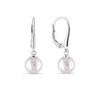 PEARL EARRINGS IN 14K WHITE GOLD - PEARL EARRINGS - PEARL JEWELRY