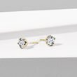 MOISSANITE STUD EARRINGS IN YELLOW GOLD - GEMSTONE EARRINGS - EARRINGS