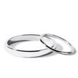 WHITE GOLD WEDDING BAND SET WITH SHINY FINISH - WHITE GOLD WEDDING SETS - WEDDING RINGS