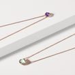 NECKLACE WITH AMETHYST IN ROSE GOLD - AMETHYST NECKLACES - NECKLACES