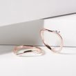 WAVE MOTIF ENGAGEMENT SET IN ROSE GOLD - ENGAGEMENT AND WEDDING MATCHING SETS - ENGAGEMENT RINGS