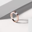 Výrazný prsten z růžového zlata s 0,35ct diamantem