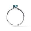 OVAL TOPAZ WHITE GOLD RING - TOPAZ RINGS - RINGS