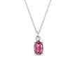 TOURMALINE AND DIAMOND WHITE GOLD NECKLACE - TOURMALINE NECKLACES - NECKLACES