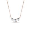 HALSKETTE MIT DREI DIAMANTEN AUS ROSÉGOLD - KETTEN MIT DIAMANTEN - KETTEN
