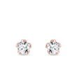 DIAMANT-BLUMEN-OHRSTECKER AUS ROSÉGOLD - OHRSTECKER DIAMANT - OHRRINGE