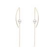 MODERN PEARL EARRINGS IN YELLOW GOLD - PEARL EARRINGS - PEARL JEWELRY