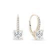 PRINCESS CUT LAB GROWN DIAMOND GOLD EARRINGS - DIAMOND EARRINGS - EARRINGS