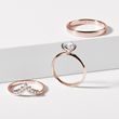 HIS AND HERS ROSE GOLD WEDDING RING SET WITH DIAMOND CHEVRON RING - ROSE GOLD WEDDING SETS - WEDDING RINGS