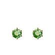 GREEN DIAMOND EARRINGS IN 14K YELLOW GOLD - DIAMOND STUD EARRINGS - EARRINGS