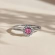 PINK TOURMALINE AND DIAMOND RING IN WHITE GOLD - TOURMALINE RINGS - RINGS