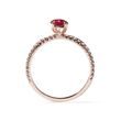 LUXURIÖSER DIAMANTRING MIT RUBIN IN 14K ROSÉGOLD - RUBIN-VERLOBUNGSRINGE - VERLOBUNGSRINGE