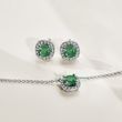 OHRRINGE MIT SMARAGDEN UND DIAMANTEN AUS WEISSGOLD - OHRRINGE MIT SMARAGD - OHRRINGE