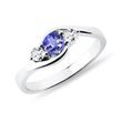 GOLDRING MIT TANSANIT UND DIAMANTEN - RINGE TANSANIT - RINGE