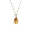 COLLIER EN OR AVEC DIAMANT ET CITRINE - COLLIERS AVEC CITRINE - COLLIERS