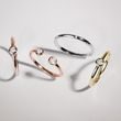 BEZEL RING WITH A BRILLIANT IN ROSE GOLD - DIAMOND RINGS - 