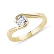 0,5ct diamond ring in yellow gold