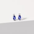 TANZANITE EARRINGS WITH DIAMONDS IN WHITE GOLD - TANZANITE EARRINGS - EARRINGS