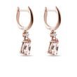 KOLCZYKI Z DIAMENTAMI I MORGANITE RÓŻOWEGO ZŁOTA - KOLCZYKI Z MORGANITAMI - KOLCZYKI