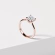 PRSTEN S LAB GROWN DIAMANTEM PRINCESS V RŮŽOVÉM ZLATĚ - ZÁSNUBNÍ PRSTENY S LAB GROWN DIAMANTY - ZÁSNUBNÍ PRSTENY