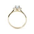 OVAL DIAMOND RING WITH SIDE DIAMONDS IN YELLOW GOLD - DIAMOND ENGAGEMENT RINGS - ENGAGEMENT RINGS