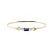 Gold bracelet with a sapphire and diamonds