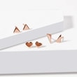 TRIANGLE STUD EARRINGS IN ROSE GOLD - ROSE GOLD EARRINGS - EARRINGS