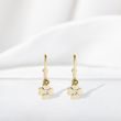 BOUCLES D'OREILLES FLEUR EN OR JAUNE - BOUCLES D'OREILLES POUR ENFANTS - BOUCLES D'OREILLES