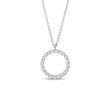 PENDENTIF ROND EN OR BLANC ET DIAMANT - COLLIERS AVEC DIAMANTS - COLLIERS
