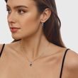 SAPPHIRE EARRING AND NECKLACE SET IN WHITE GOLD - JEWELRY SETS - 