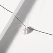 WHITE GOLD NECKLACE WITH A FRESHWATER PEARL - PEARL PENDANTS - PEARL JEWELLERY