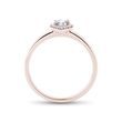 DIAMOND HEART RING IN 14K ROSE GOLD - DIAMOND ENGAGEMENT RINGS - ENGAGEMENT RINGS