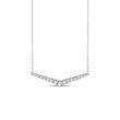 DIAMOND V-SHAPED NECKLACE IN WHITE GOLD - DIAMOND NECKLACES - NECKLACES