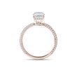 DELUXE ROSE GOLD RADIANT CUT DIAMOND RING - RINGS WITH LAB-GROWN DIAMONDS - ENGAGEMENT RINGS