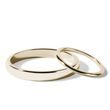 GOLD WEDDING BAND SET WITH SHINY FINISH - YELLOW GOLD WEDDING SETS - WEDDING RINGS