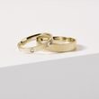 WEDDING RINGS WITH LINE ENGRAVING IN YELLOW GOLD - YELLOW GOLD WEDDING SETS - WEDDING RINGS