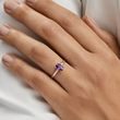 OVAL AMETHYST ROSE GOLD RING - AMETHYST RINGS - RINGS