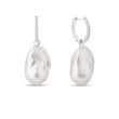 BOUCLES D'OREILLES EN OR BLANC, PERLES BAROQUES, DIAMANTS - BOUCLES D'OREILLES EN PERLES - PERLES