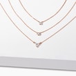 Necklace in rose gold with a diamond