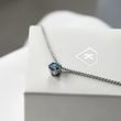 ROUND LONDON TOPAZ NECKLACE IN WHITE GOLD - TOPAZ NECKLACES - NECKLACES