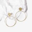 MINIMALIST HOOP EARRINGS IN YELLOW GOLD - YELLOW GOLD EARRINGS - EARRINGS