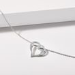 NECKLACE IN WHITE GOLD WITH DIAMOND HEART - DIAMOND NECKLACES - NECKLACES