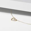 HEART-SHAPED DIAMOND NECKLACE IN YELLOW GOLD - DIAMOND NECKLACES - NECKLACES