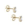 OVAL DIAMOND GOLD STUDS - DIAMOND STUD EARRINGS - EARRINGS
