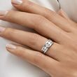 WHITE GOLD RING ADORNED WITH FIVE DIAMONDS - WOMEN'S WEDDING RINGS - WEDDING RINGS