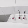 COLLIER EN OR BLANC AVEC RUBELLITE ET DIAMANTS - COLLIERS AVEC TOURMALINE - COLLIERS