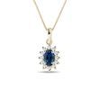 SAPPHIRE AND DIAMOND NECKLACE - SAPPHIRE NECKLACES - NECKLACES