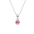 PINK SAPPHIRE NECKLACE IN WHITE GOLD - SAPPHIRE NECKLACES - NECKLACES