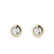 4 MM BEZEL DIAMOND EARRINGS IN YELLOW GOLD - DIAMOND STUD EARRINGS - EARRINGS